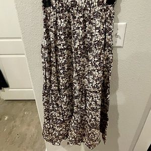 Size Small Brown flowers long dress. Was only worn once